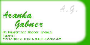 aranka gabner business card